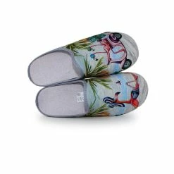 LA MAISON DE L'ESPADRILLE Chaussons Mules Pour Femme Les Flamants Roses (2038) -Chaussures Confortables Femme Soldes Magasin les flamants roses 2038 4